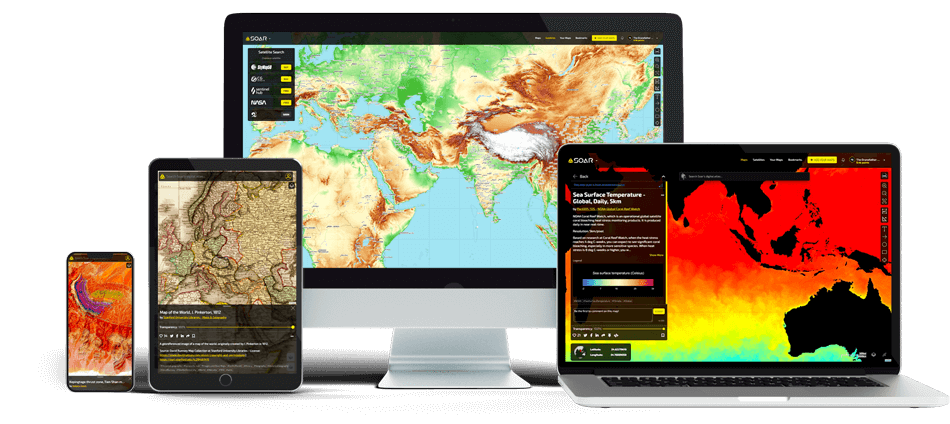 screenshots of Soar on multiple devices